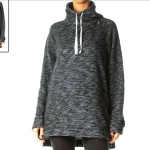 J. CREW French Terry Turtleneck Cowl Neck Tunic Long‎ Sweatshirt XS